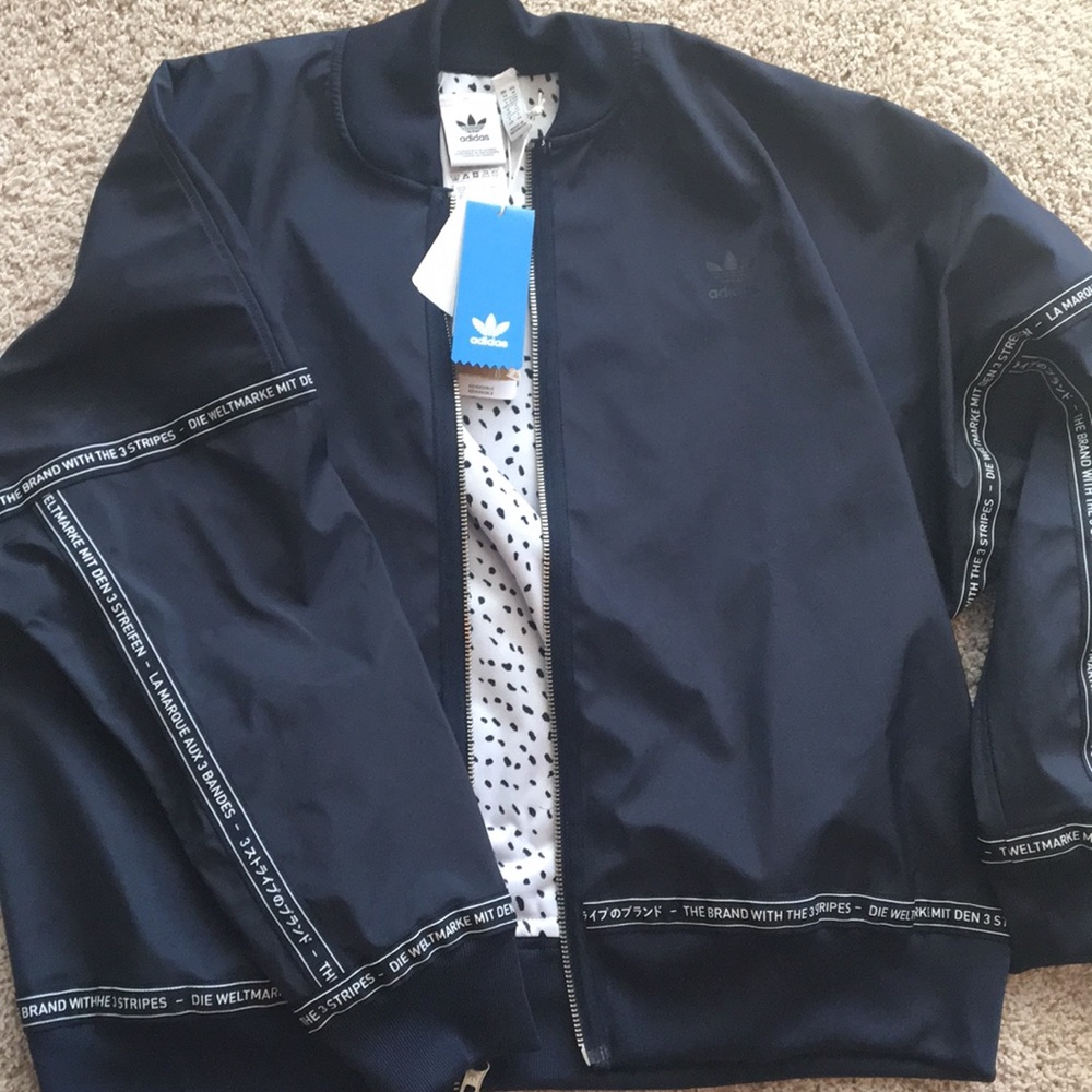 NWOT - Adidas navy reversible jacket